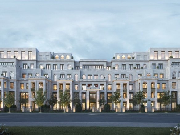 2 Post Road condos main build with main road