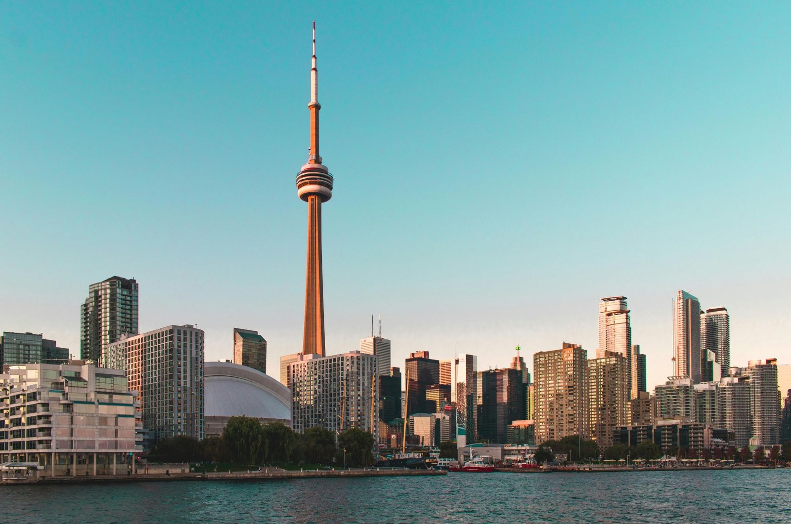 Toronto skyline with modern high-rise condos and urban cityscape, Canada