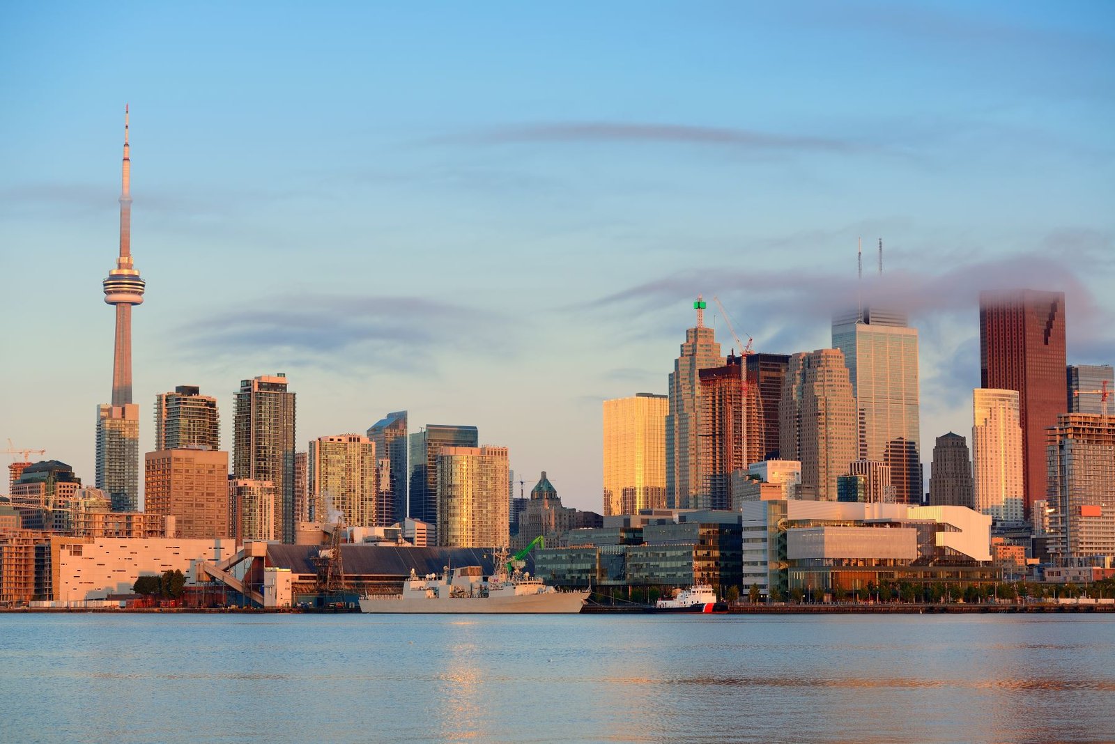 Toronto skyline view with modern condos and high-rise buildings in downtown Canada