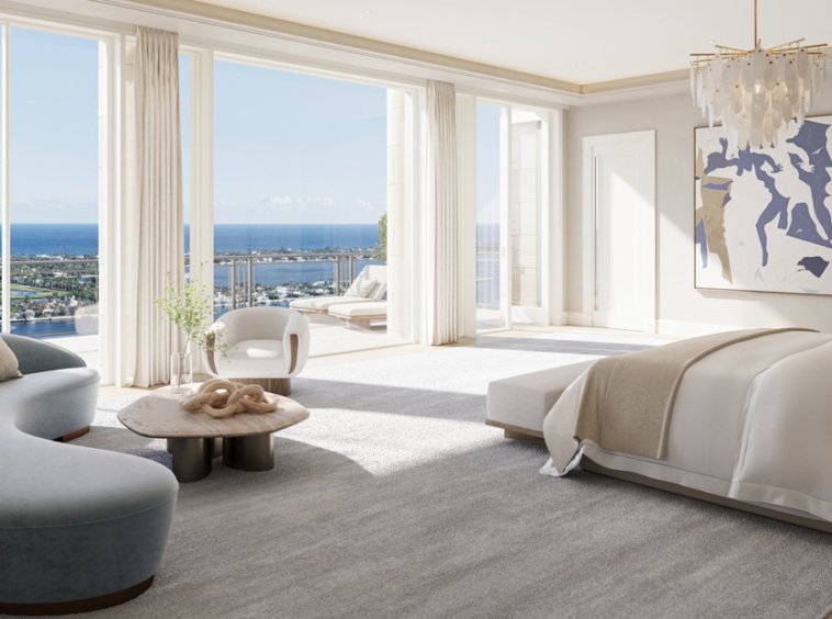 Serene bedrooms with waterfront views